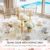 Vicenpal 4 x 6 Inch 30 Sets Acrylic Gold Table Numbers 1-30 Clear Table Signs Display Stand for Wedding Reception Event Party Centerpieces Decor view 2