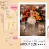 Vicenpal 4 x 6 Inch 30 Sets Acrylic Gold Table Numbers 1-30 Clear Table Signs Display Stand for Wedding Reception Event Party Centerpieces Decor view 3