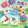 Woanger 48 Pcs Dinosaur birthday Supplies Include 24 Dinosaur Paper Hats 24 Adjustable Sunglasses with Ropes for Birthday Christmas Halloween Animal Themed Celebration Decoration view 4