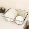 Cutlery Basket Multipurpose Expandable Dish Drying RackAdjustable Dish DrainerOver The Sink Dish Rack in Sink Or On Counter with Black Utensil Silverware Storage Holder Rustproof Stainless Steel view 1