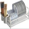 Kitchen Stainless Steel Single Layer Dish Dryer Storage Rack with Removable Cutlery Rack Dish Rack view 1