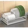 Kitchen Stainless Steel Single Layer Dish Dryer Storage Rack with Removable Cutlery Rack Dish Rack view 2