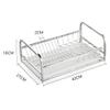 Kitchen Stainless Steel Single Layer Dish Dryer Storage Rack with Removable Cutlery Rack Dish Rack view 3