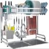Cutlery Basket High Qualityover The Sink Dish Drying Rack - Large Stainless Steel Dish Shelf with Utensil Holder Hooks for Kitchen Countertop (Size : 84x32x58cm) view 1