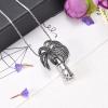 SHEIL Mini Tree Necklace Stainless Steel Ash Holder Keepsake Urn Pendant Necklace Jewelry - Memorial Ash Keepsake view 2