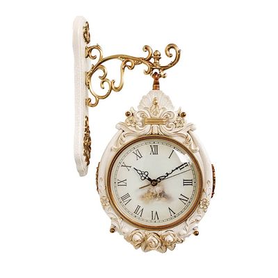 YIYIBYUS Vintage Double Sided Wall Clock Wall Clock for Outdoor Decorative Wall Art Antique Decor Office Wall Clock Silent Kitchen Wall Clock