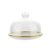 DOITOU White Round Cake Stand with Glass Dome Lid, 12-Inch view 1