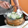 DOITOU White Round Cake Stand with Glass Dome Lid, 12-Inch view 2