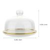 DOITOU White Round Cake Stand with Glass Dome Lid, 12-Inch view 3