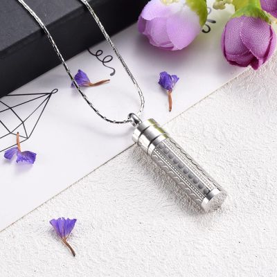 SHEIL Stainless Steel Mini Urns Keepsake Jewelry for Ashes Cremation Urn Necklace for Ashes Memorial Jewelry for Loved