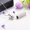 SHEIL Stainless Steel Mini Urns Keepsake Jewelry for Ashes Cremation Urn Necklace for Ashes Memorial Jewelry for Loved view 2