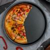 Pizza Pan 2pcs, Round Pizza Pans Carbon Steel Pizza Pan for Oven Round Pizza Dish Plate for Oven Baking Metal Pizza Baking Pan(10 Inch) view 4