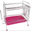 Cutlery Basket New Stainless Steel 2-Tier Cutlery Kitchen Dish Drying RackDish Drainer Rack with Drainboard Dish Rack view 1
