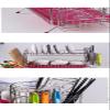 Cutlery Basket New Stainless Steel 2-Tier Cutlery Kitchen Dish Drying RackDish Drainer Rack with Drainboard Dish Rack view 2