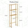 AmazerBath Over The Toilet Storage Bamboo, Bathroom Over Toilet Organizer Rack, 3-Tier Freestanding Above Toilet Shelf for Bathroom, Laundry, Space Saver, Natural Color view 2