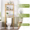 AmazerBath Over The Toilet Storage Bamboo, Bathroom Over Toilet Organizer Rack, 3-Tier Freestanding Above Toilet Shelf for Bathroom, Laundry, Space Saver, Natural Color view 4