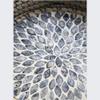 MNSSRN 8/10" Rattan Round Dining Basket, Shell Seaweed Tray, Decorative Centerpiece for Coffee Table with Handles for Food Decorative Trays,B/L view 3