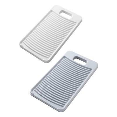Zerodeko Laundry Washboard Set 2pcs Plastic Washboard Special Texture Handheld Simple Design for Home or Dormitory
