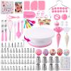 Cake Decorating Supplies Kit Tools 356pcs, Nifogo Baking Accessories with Cake Turntable, Pastry Piping Bag, Piping Icing Tips for Beginners view 1