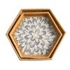 MNSSRN Pure Handmade Rattan Diamond Tray with Mother-of-Pearl Inlaid Wood Base Insert Handle for Fruit, Kitchen Organizer,B view 1
