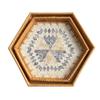 MNSSRN Pure Handmade Rattan Diamond Tray with Mother-of-Pearl Inlaid Wood Base Insert Handle for Fruit, Kitchen Organizer,C view 1