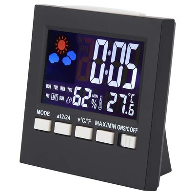 Digital Clock with Thermometer Hygrometer Display Automatic Light Sensation,LED Digital Alarm Clock,3.7" LED Display Dimmer,Sleep Timer,for Bedside Desk Bedroom, LED Digital Alarm Clock,Digital C