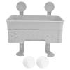 2 Tier Shower ca d dy , Double Layer for Shower Shelf Suction Shower Basket 1 Second Installation , Shower ca d dy Double Layer Suction Cup Shower Shelf , No Drilling Removable Shower Basket(GREY) view 1