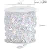 2PCS Crystal Beads Garland Strand, 10m Acrylic Iridescent Garland Clear Diamond Beads String Roll Prism Diamond String Decorations Plastic Crystal Garland for Wedding Party Christmas Tree Decoration view 2