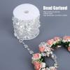 2PCS Crystal Beads Garland Strand, 10m Acrylic Iridescent Garland Clear Diamond Beads String Roll Prism Diamond String Decorations Plastic Crystal Garland for Wedding Party Christmas Tree Decoration view 3