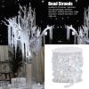 2PCS Crystal Beads Garland Strand, 10m Acrylic Iridescent Garland Clear Diamond Beads String Roll Prism Diamond String Decorations Plastic Crystal Garland for Wedding Party Christmas Tree Decoration view 4