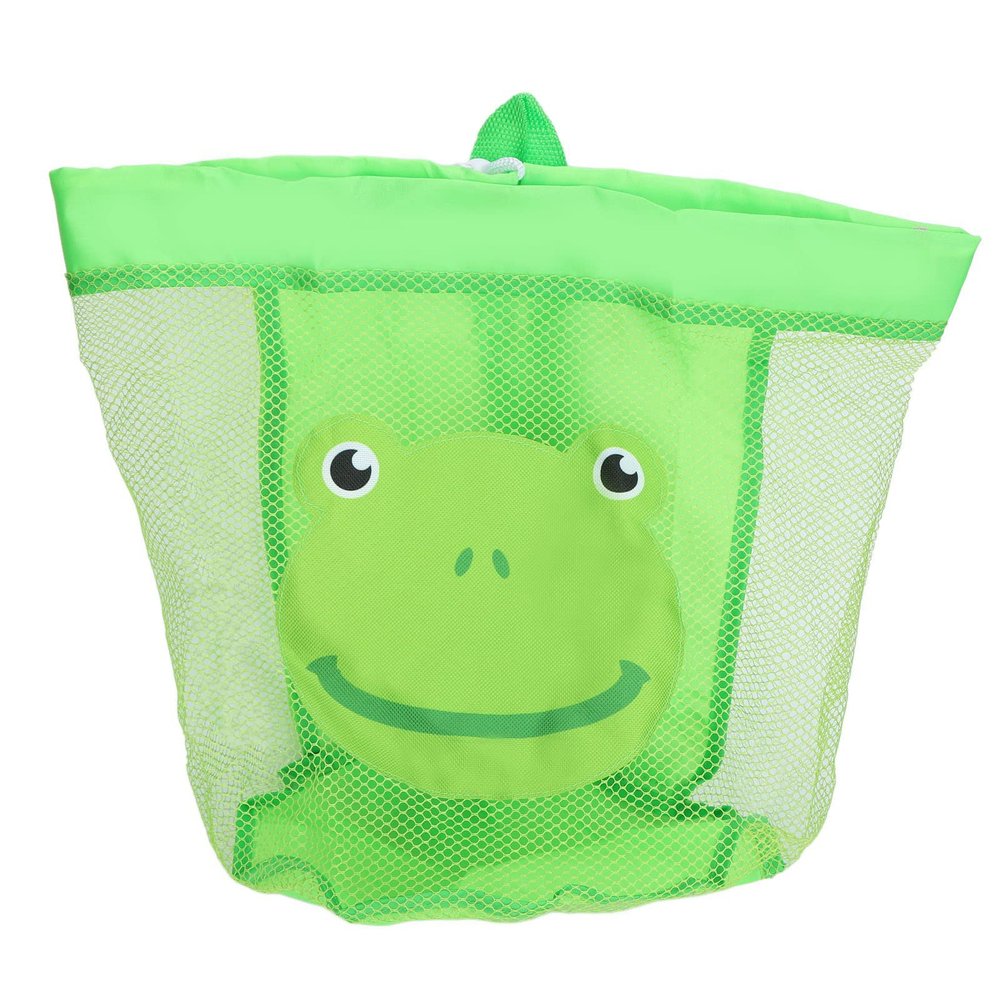 Extra Large Mesh Breathable foldable Beach Bag with Shoulder Strap for Storing Toy Balls , Kids Toy Storage Bag , Snacks , Seashells(Green) , Kids Toy Storage Bag , Extra Large Mesh Breathable Larg