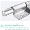 Sliding Lockfor Portable Door Lock, Door Slide Latch, Heavy Duty Hasp Latch with Padlock Hole and Padlock, Slide Bolt for Doors and Windows, Brushed Finish, 2mm Thick(Size:4 Inches) view 3