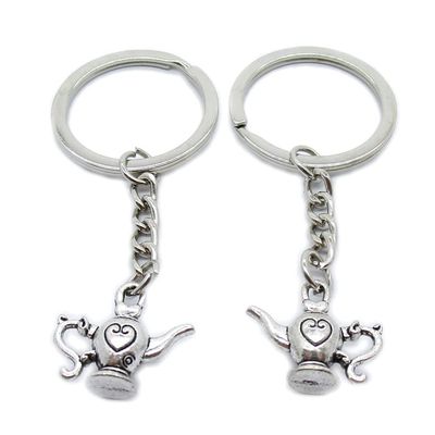 5 Pieces Keychain Keyring Door Car Key Chain Ring Tag Charms Supplies PE3F3C Flagon Wine Pot Teapot