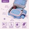 Bentgo Kids Lunch Bag - Durable, Double-Insulated Lunch Bag for Kids 3+; Holds Lunch Box, Water Bottle, & Snacks; Easy-Clean Water-Resistant Fabric & Multiple Zippered Pockets (Lavender Galaxy) view 3