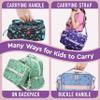 Bentgo Kids Lunch Bag - Durable, Double-Insulated Lunch Bag for Kids 3+; Holds Lunch Box, Water Bottle, & Snacks; Easy-Clean Water-Resistant Fabric & Multiple Zippered Pockets (Lavender Galaxy) view 4