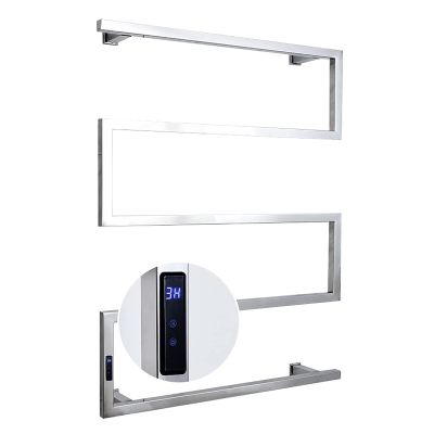 Exquisite Bathroom Shelves Heated Towel Warmer Racks with Timer Electric Towel Warmer Wall Mounted Electric Heated 5 Bar Dry Rail, Plug-in or Hardwired, Keep Bath Shower Towel Warming and Drying