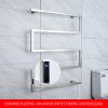 Exquisite Bathroom Shelves Heated Towel Warmer Racks with Timer Electric Towel Warmer Wall Mounted Electric Heated 5 Bar Dry Rail, Plug-in or Hardwired, Keep Bath Shower Towel Warming and Drying view 2