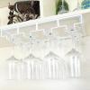 3-8 slots Metal Wine Glass Rack, Under Cabinet Stemware Rack, Wine Glasses Holder Mug Storage Hanger Under Shelf apply to Kitchen Bar (Size : 8 slots) view 1