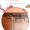 3-8 slots Metal Wine Glass Rack, Under Cabinet Stemware Rack, Wine Glasses Holder Mug Storage Hanger Under Shelf apply to Kitchen Bar (Size : 8 slots) view 4