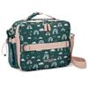 Bentgo Kids Lunch Bag - Durable, Double-Insulated Lunch Bag for Kids 3+; Holds Lunch Box, Water Bottle, & Snacks; Easy-Clean Water-Resistant Fabric & Multiple Zippered Pockets (Green Rainbow) view 1