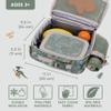 Bentgo Kids Lunch Bag - Durable, Double-Insulated Lunch Bag for Kids 3+; Holds Lunch Box, Water Bottle, & Snacks; Easy-Clean Water-Resistant Fabric & Multiple Zippered Pockets (Dino Fossils) view 3