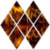 102 x 68 TOTAL - Luray Cave orange Wall Art Metal Print 7 Panel Butterfly Split Virginia Caverns Grotto rock geology view 1