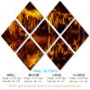 102 x 68 TOTAL - Luray Cave orange Wall Art Metal Print 7 Panel Butterfly Split Virginia Caverns Grotto rock geology view 2