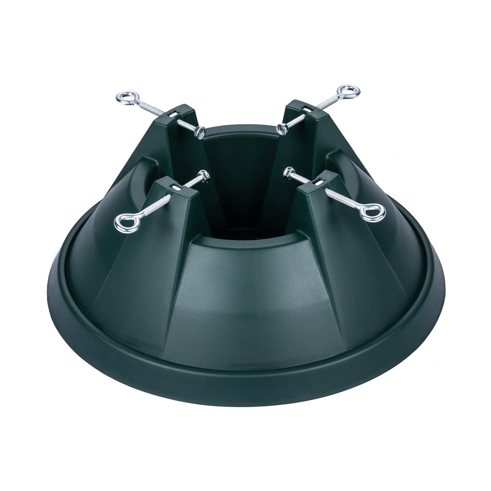 15" Dia. Real Christmas Tree Stand, Holds up to a 6 ft Tree with 1.25" - 4.75" Dia. Tree Truck, 2.2 qt Water Load Capacity