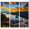 60 x 30 TOTAL - Emerald Bay, Lake Tahoe, CA Metal Print wall art. 3 Panel split, Triptych HD aluminum multi panel view 2
