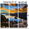 60 x 30 TOTAL - Emerald Bay, Lake Tahoe, CA Metal Print wall art. 3 Panel split, Triptych HD aluminum multi panel view 3