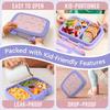 Bentgo Kids Prints Leak-Proof, 5-Compartment Bento-Style Kids Lunch Box - Ideal Portion Sizes for Ages 3-7, Durable, Drop-Proof, Dishwasher Safe, & PFAS & BPA-Free Materials (Carousel Unicorns) view 4