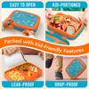 Bentgo Kids Prints Leak-Proof, 5-Compartment Bento-Style Kids Lunch Box - Ideal Portion Sizes for Ages 3-7, Durable, Drop-Proof, Dishwasher Safe, & PFAS & BPA-Free Materials (Planes) view 4