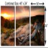 48 x 24 TOTAL - Shenandoah National Park Metal Print wall art. 3 Panel split, Triptych HD aluminum panels view 3