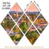 102 x 68 TOTAL - Santa Fe, NM Metal print Wall Art with rose gold skies 7 Panel Butterfly Split Santa Fe, New Mexico view 3